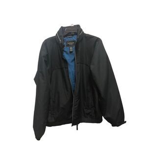 Van Hausen Sport Men’s Black Zip Up Sports Coat Size L. Black.